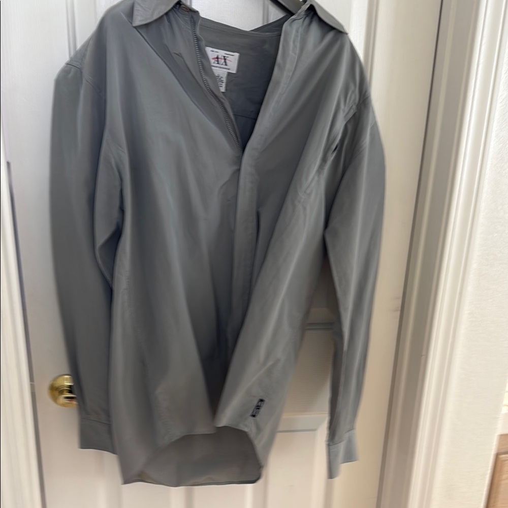 A/X Armani Exchange Gray Lightweight Shirt Jacket